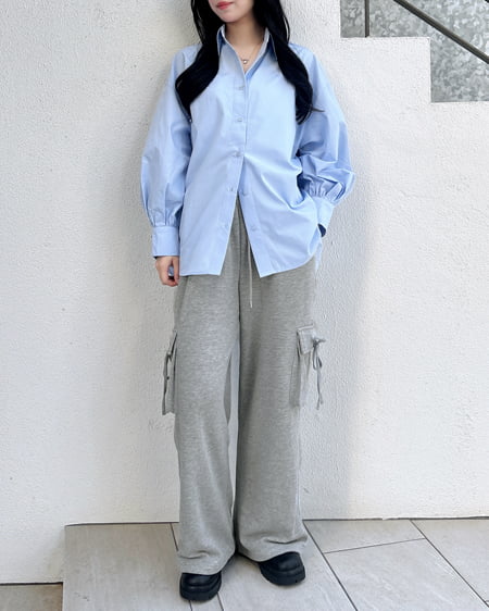 INGNI（イング） リボン付カーゴスウェットパンツ ｸﾞﾚｰ