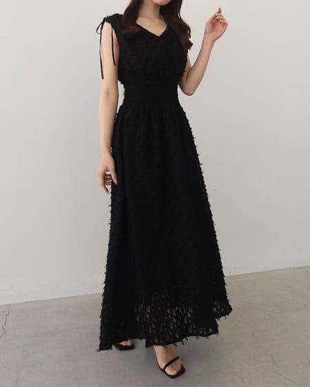 【INGNI SOELA】新作ジャガードフリンジワンピース