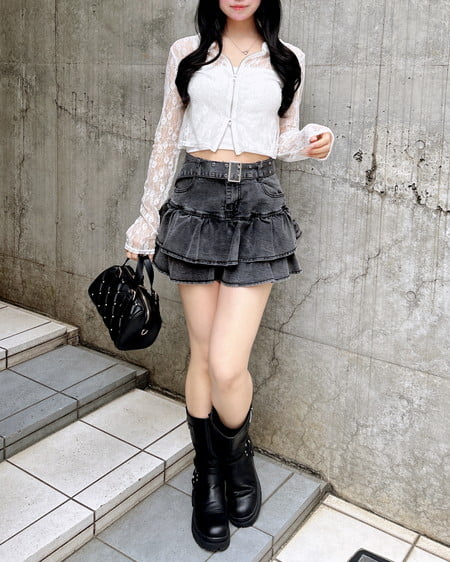 INGNI（イング） ダブルジップレースパーカー ｵﾌﾎﾜｲﾄ