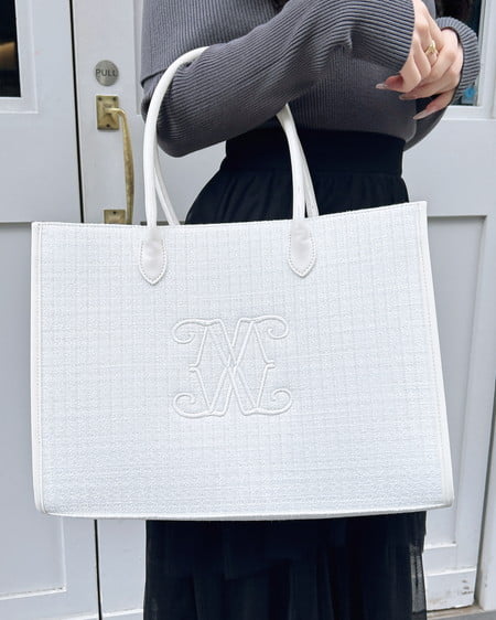 INGNI（イング） ツイードロゴトートバッグ ｵﾌﾎﾜｲﾄ/ｵﾌﾎﾜｲﾄ