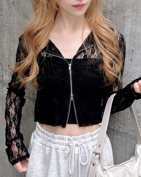 【3／18 2時までの限定価格】【WEB限定】ダブルジップレースパーカー