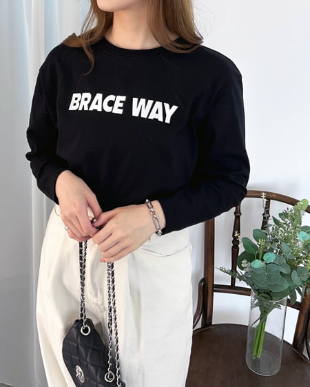 INGNI（イング） アソートロゴロングTシャツ ｸﾛ/ｼﾙﾊﾞｰ