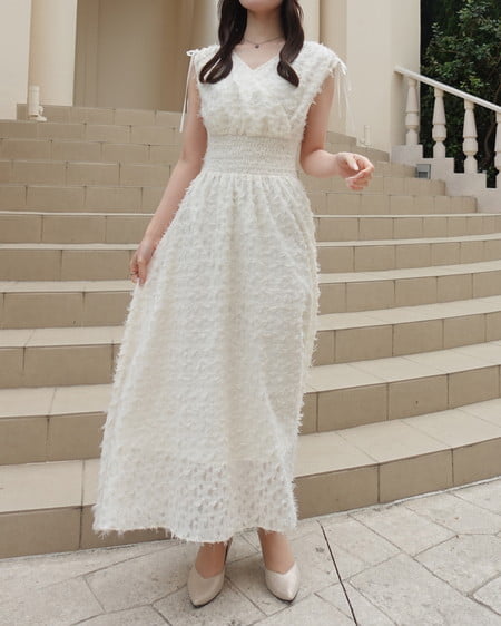 INGNI（イング） ジャガードフリンジワンピース ｱｲﾎﾞﾘｰ