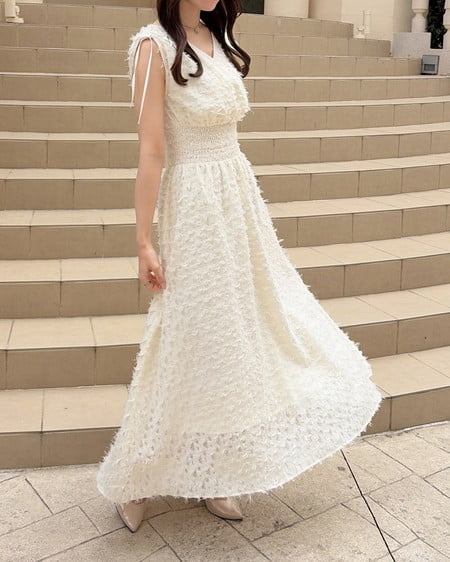 INGNI（イング） ジャガードフリンジワンピース ｱｲﾎﾞﾘｰ