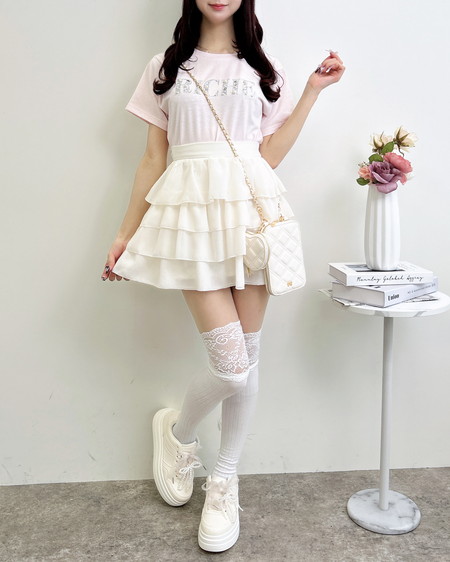 INGNI（イング） ビジューロゴTシャツ ﾗｲﾄﾋﾟﾝｸ