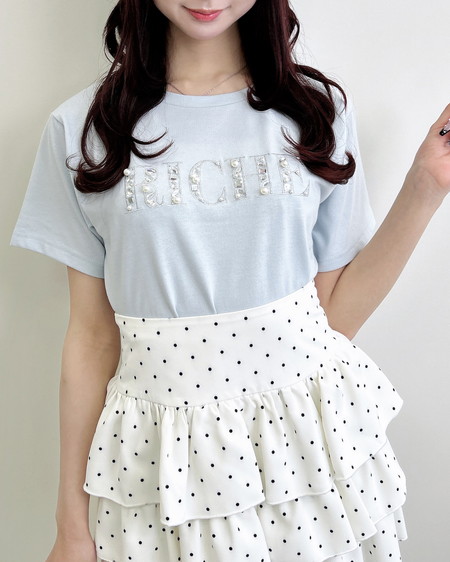 ビジューロゴTシャツ