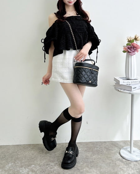 INGNI（イング） キルティングバニティショルダーバッグ ｸﾛ