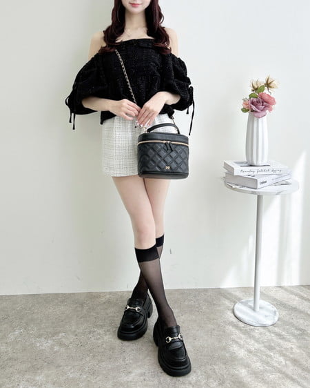 INGNI（イング） キルティングバニティショルダーバッグ ｸﾛ