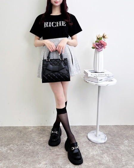 INGNI（イング） ツイードプリーツスカパン(セットアップ対応) ｵﾌｸﾛ/ﾂｲｰﾄﾞ