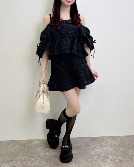 INGNI（イング） 厚底ビットローファー ｸﾛ