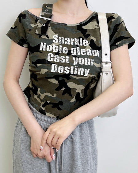 INGNI（イング） 肩ベルトロゴTシャツ ﾒｲｻｲ