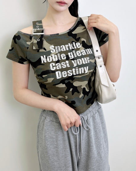 INGNI（イング） 肩ベルトロゴTシャツ ﾒｲｻｲ