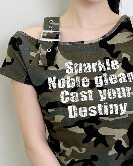 INGNI（イング） 肩ベルトロゴTシャツ ﾒｲｻｲ