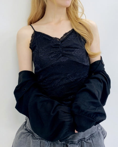 INGNI(イング) レースキャミ クロ