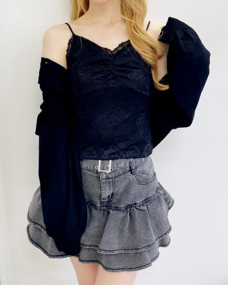 INGNI(イング) レースキャミ クロ