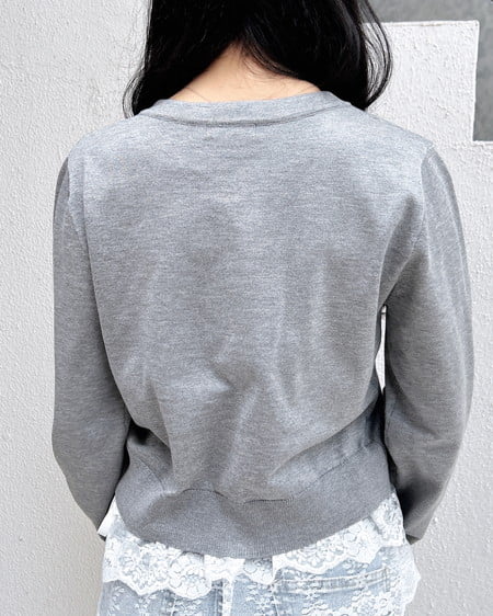 INGNI（イング） プレート付ニットカーディガン ｸﾞﾚｰ