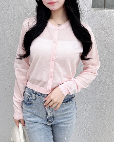 【4／1 2時までの限定価格】【WEB限定】胸ロゴシアーニットカーディガン