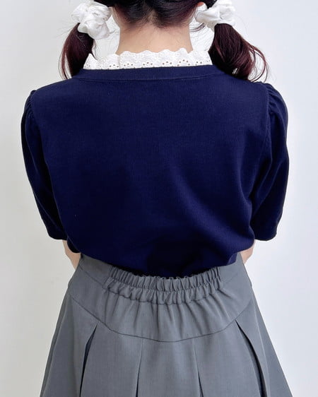 INGNI（イング） レースボウタイ半袖ニット ｺﾝ