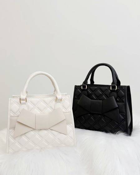 INGNI（イング） リボン付キルティングスクエアバッグ ｸﾛ