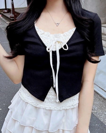 レイヤードカーデトップス