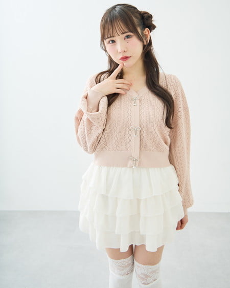 INGNI（イング） シアーフリルミニスカパン ｵﾌﾎﾜｲﾄ