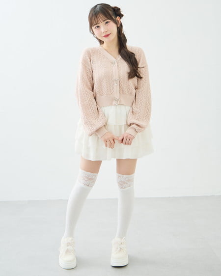 INGNI（イング） シアーフリルミニスカパン ｵﾌﾎﾜｲﾄ