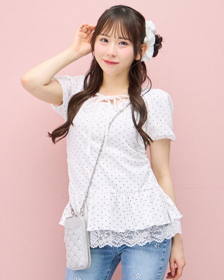 キルティングビジューマルチショルダーバッグ