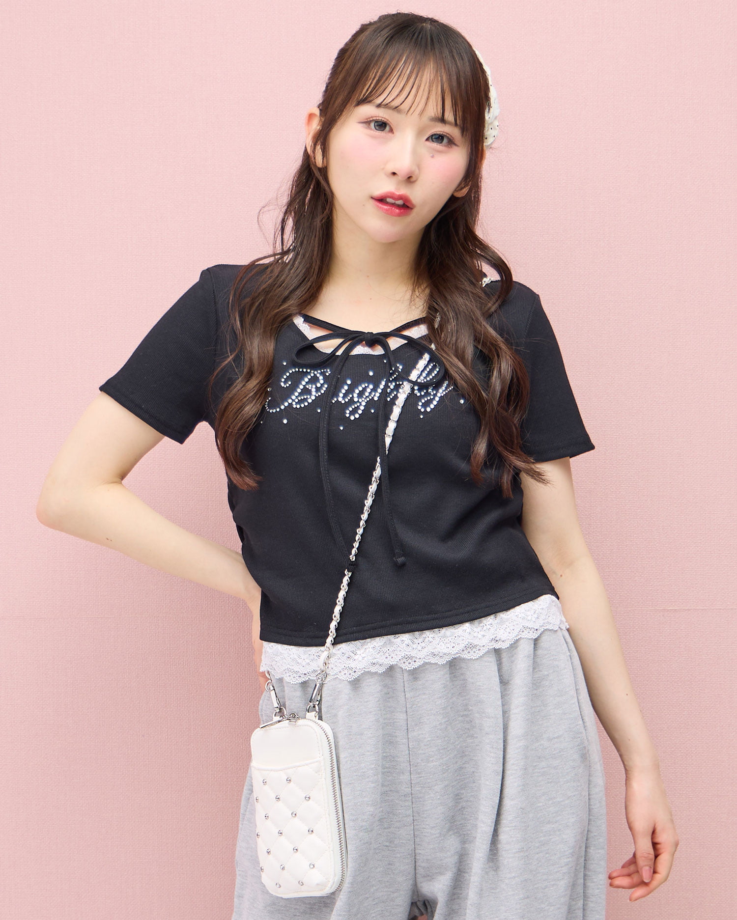 キルティングビジューマルチショルダーバッグ