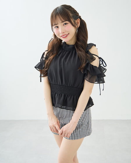 INGNI（イング） アソート柄ショートパンツ ｸﾛ/ｷﾞﾝｶﾞﾑ