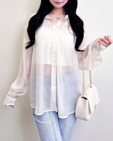 INGNI（イング） 2Way肩リボンオフショルシアーシャツ ｱｲﾎﾞﾘｰ