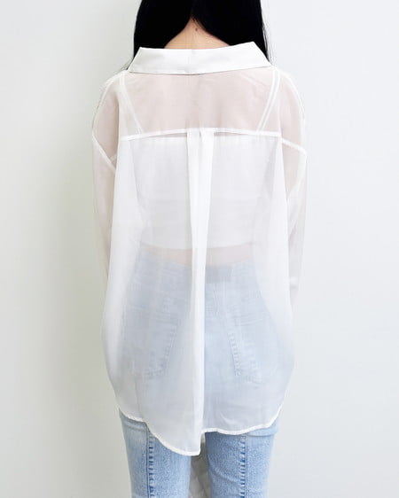 INGNI（イング） 2Way肩リボンオフショルシアーシャツ ｱｲﾎﾞﾘｰ