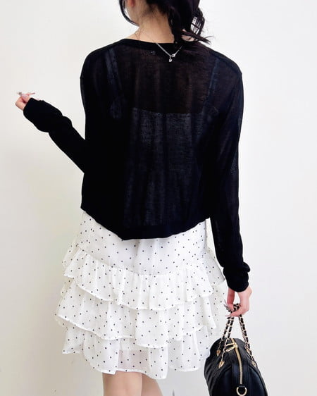 INGNI（イング） アソート柄フリルミニキャミワンピース ｵﾌ/ﾄﾞｯﾄ