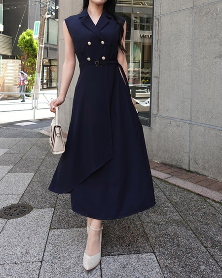 【INGNI SOELA】金ボタントレンチワンピース