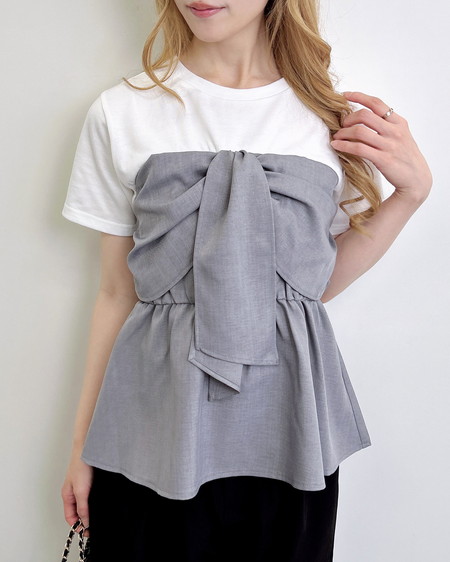 リボンドッキングトップス