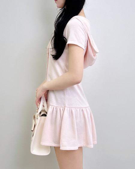 INGNI（イング） スウェットフリルミニワンピース ﾗｲﾄﾋﾟﾝｸ