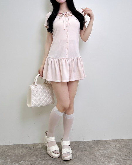 INGNI（イング） スウェットフリルミニワンピース ﾗｲﾄﾋﾟﾝｸ