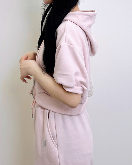 INGNI（イング） ラメジップパーカー＋パンツ／セットアップ ﾋﾟﾝｸ