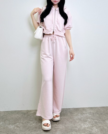 INGNI（イング） ラメジップパーカー＋パンツ／セットアップ ﾋﾟﾝｸ