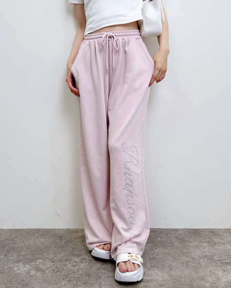 INGNI（イング） ラインストーンロゴスウェットパンツ ﾗｲﾄﾋﾟﾝｸ