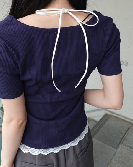 INGNI（イング） レースレイヤードヘンリーネックトップス ｺﾝ