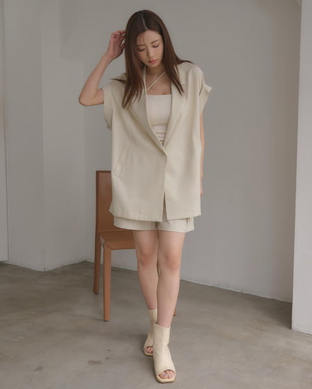 INGNI（イング） リネンライクベルト付ショートパンツ(セットアップ対応) ｱｲﾎﾞﾘｰ