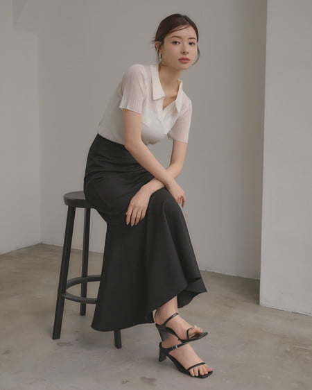 INGNI（イング） シアースキッパーリブニット ｱｲﾎﾞﾘｰ