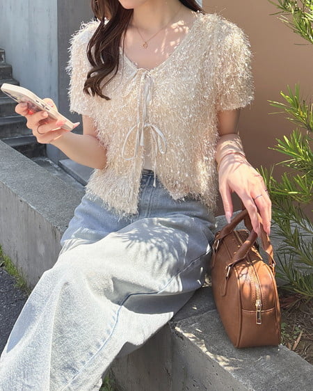 【SOELA】【5／17 24時までの限定価格】2Wayフリンジカーディガン