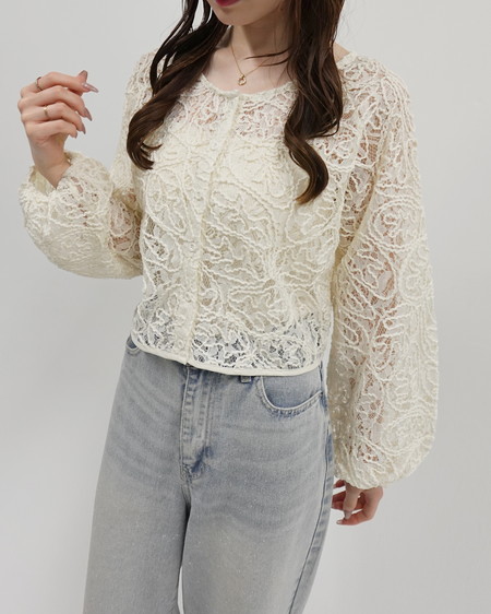 【SOELA】【5／25 24時までの限定価格】2Wayレースブラウス
