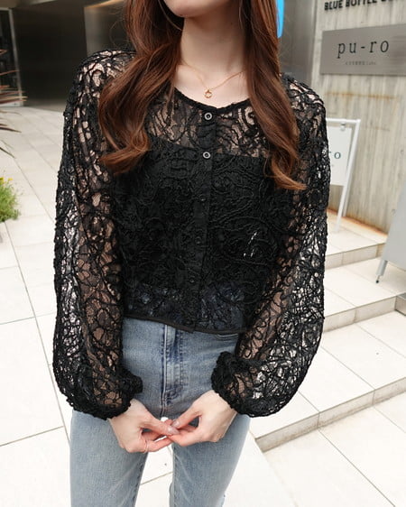 【SOELA】【6／8 24時までの限定価格】2Wayレースブラウス