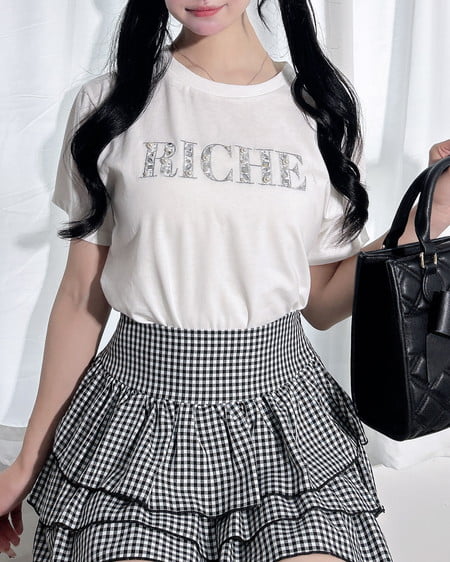 INGNI(イング) ビジューロゴTシャツ オフホワイト