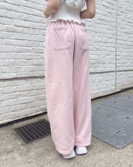 INGNI（イング） サイドレースラメスウェットパンツ ﾗｲﾄﾋﾟﾝｸ