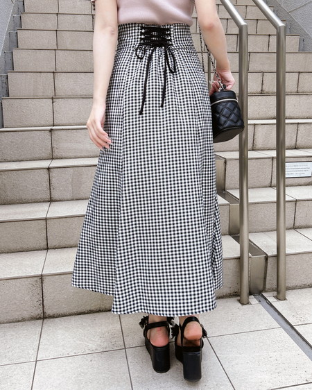 【INGNI STORE限定価格】【WEB限定】バックレースアップマーメイドスカート