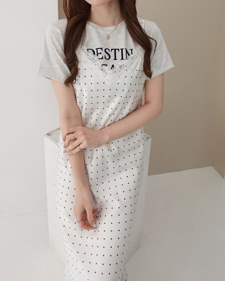 INGNI(イング) フロッキーロゴTシャツ オートミール