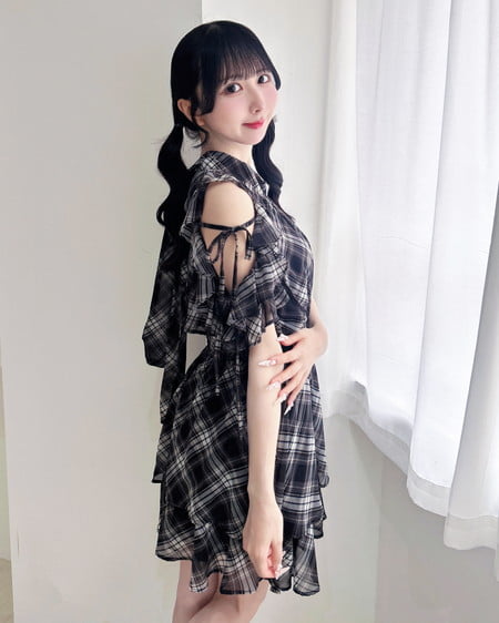 2Wayリボン肩あきフリルミニワンピース